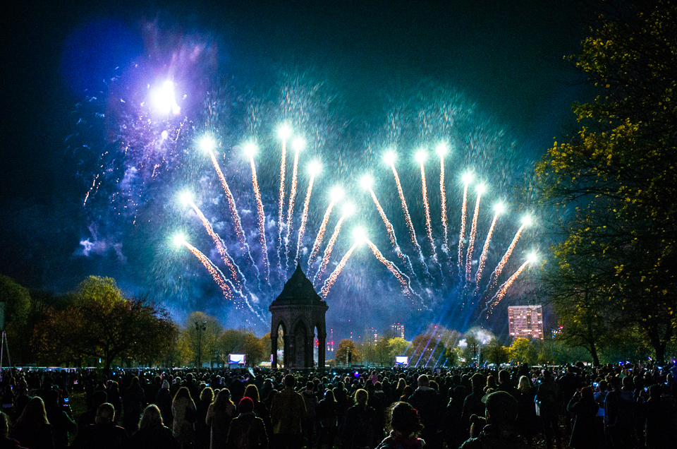 Fireworks In Victoria Park, Hackney.